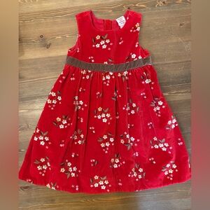 Original GAP Garment Red Floral Velvet Dress (2T)